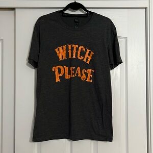 Heather gray Witch Please t-shirt